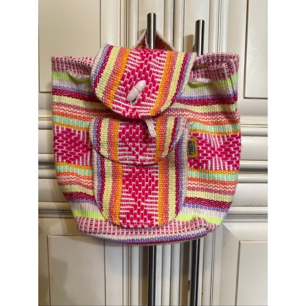 Pinzon Women's Artesanias Woven Backpack Handbag Multicolor